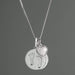 Personalised Sterling Silver Footprints and Cubic Zirconia Heart Necklace - Myhappymoments.co.uk