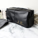 Personalised Luxury Initials Black leatherette Men’s Wash Bag