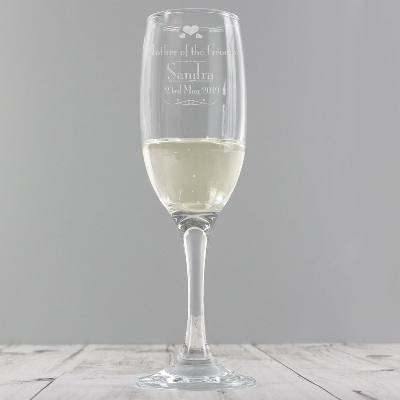 Personalised Mother Of The Groom Champagne Glass Flute
