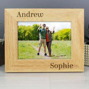 Personalised 7x5 Couples Wooden Photo Frame - Myhappymoments.co.uk