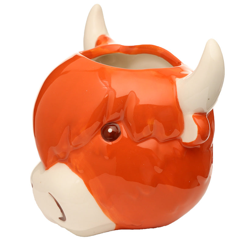 Ceramic Highland Coo Cow Head Wall Planter/Plant Pot