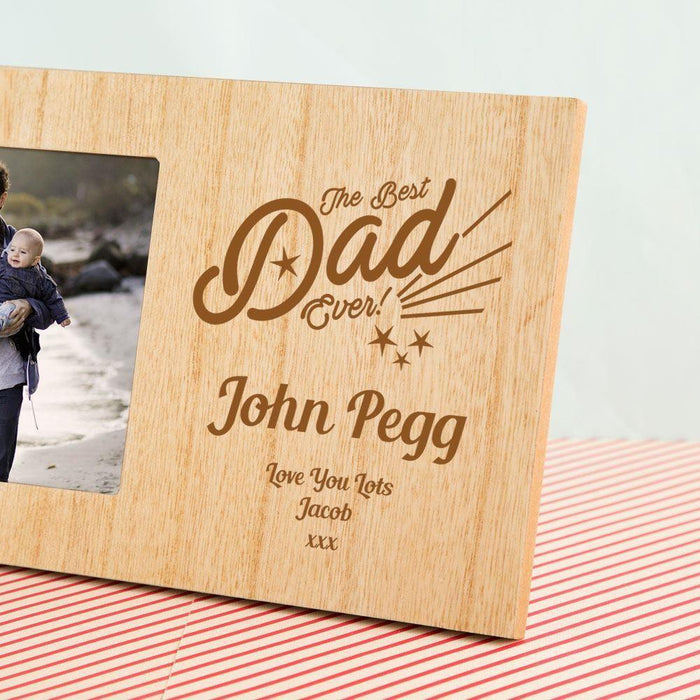 Personalised Best Dad Ever Photo Frame