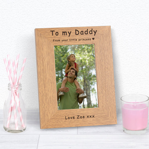 Personalised Daddy Your Little Princess Photo Frame - Myhappymoments.co.uk