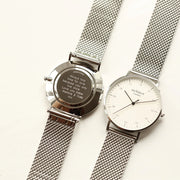 Personalised Men's Architect Zephyr Watch With Steel Silver Mesh Strap