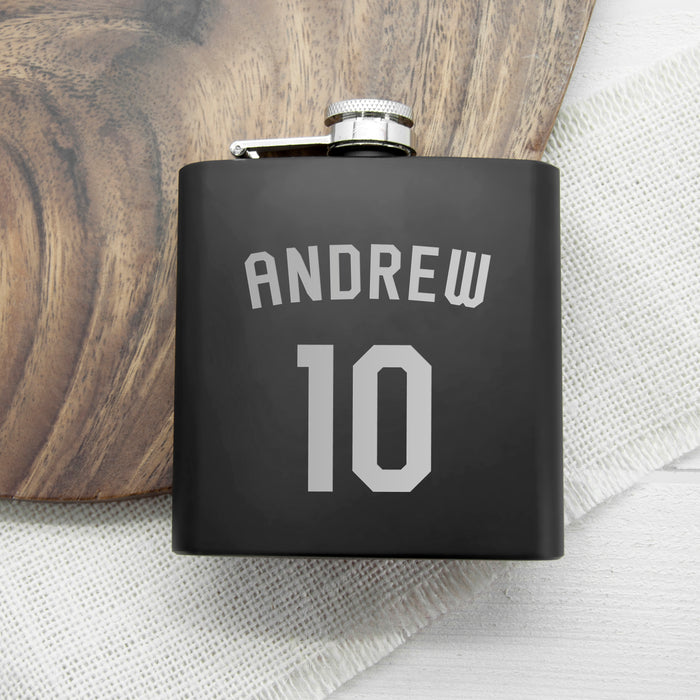 Personalised Football Shirt Hip Flask - Birthday Gift For Him