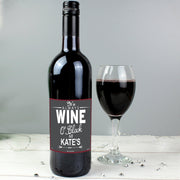 Personalised Wine O'Clock Red Wine Bottle