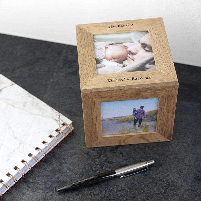 Personalised Photo Cube Keepsake Box - Myhappymoments.co.uk