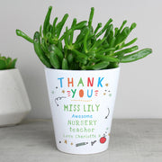 Personalised Thank You Teacher Plant Pot Gift