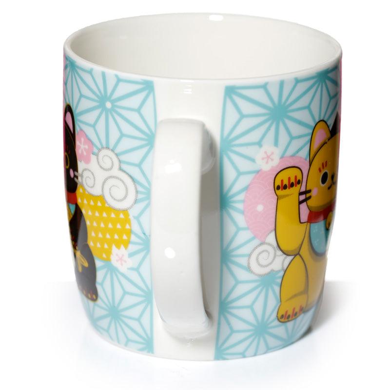 Maneki Neko Lucky Cat Porcelain Mug