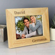 Personalised 6x4 Couples Wooden Photo Frame - Myhappymoments.co.uk
