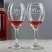 Personalised Mr & Mrs Wine Glass Set - Myhappymoments.co.uk