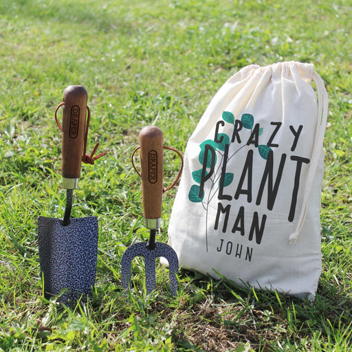 Personalised Crazy Plant Man Gardening Tool Set