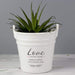 Personalised Love Grows Here Porcelain Planter - Myhappymoments.co.uk