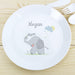 Personalised Hessian Elephant Plastic Plate