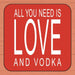 Personalised All You Need Is Love And.. Coaster Card - Myhappymoments.co.uk