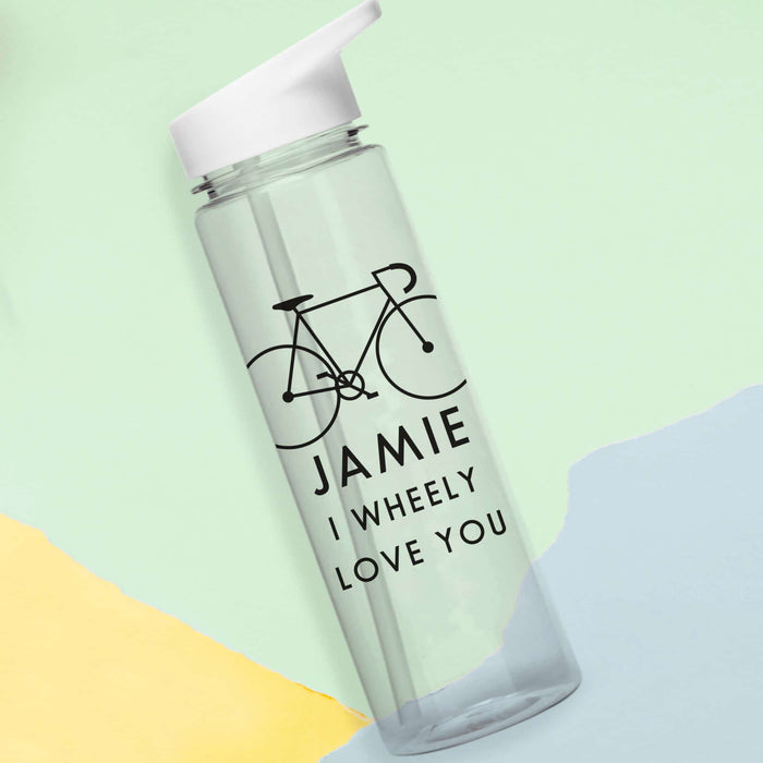 Personalised I Wheely Love You Water Bottle