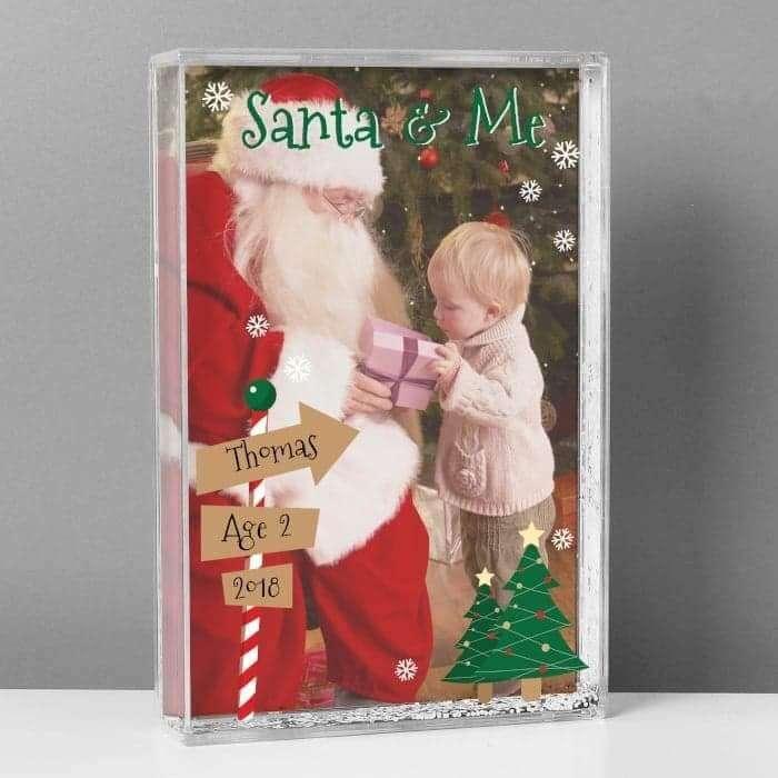 Personalised Santa & Me Glitter Shaker Photo Frame - Myhappymoments.co.uk