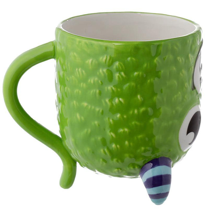 Novelty Monster Green Upside Down Ceramic Shaped Mug