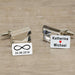 Personalised You And Me Infinity Envelope Cufflinks - Myhappymoments.co.uk