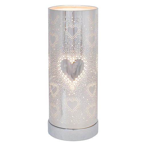 26cm Silver Heart Aroma Touch Lamp