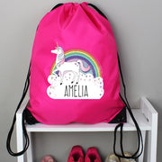Personalised Unicorn Pink Swim & Kit Bag