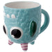 Novelty Monster Blue Upside Down Ceramic Shaped Mug