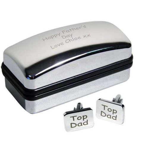 Top Dad Cufflinks and Personalised Case - Myhappymoments.co.uk