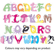 Personalised Animal Alphabet Girls Wooden Clock - Myhappymoments.co.uk