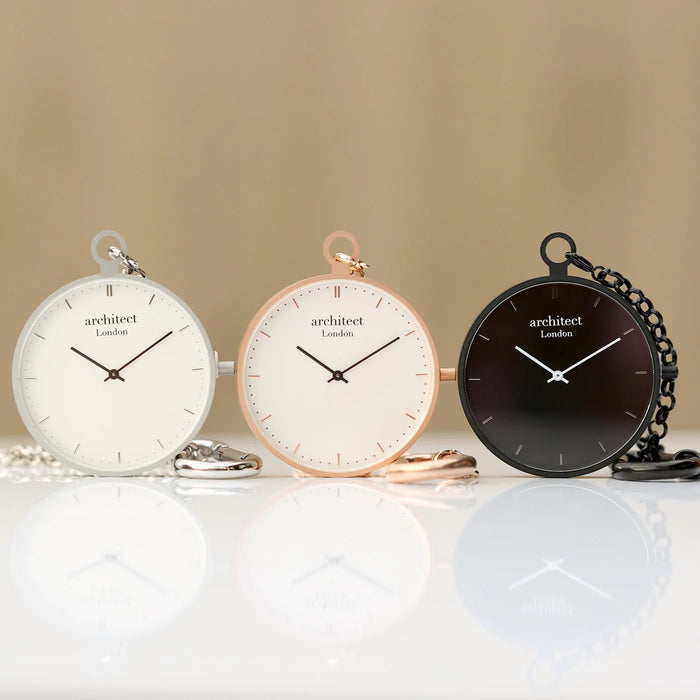 Personalised Modern Pocket Watch Black