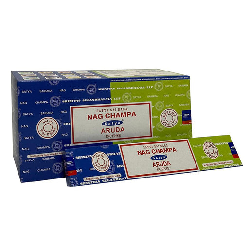 12 Pack of Combo Satya Incense Sticks - Nag Champa Aruda