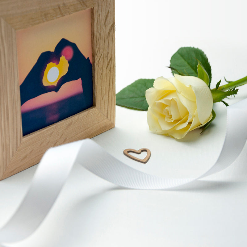 Personalised Will You Be My Valentine Oak Photo Cube