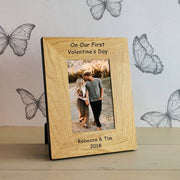 Personalised On Our First Valentines Day Photo Frame