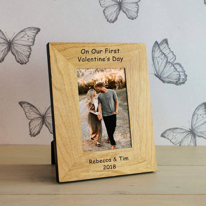 Personalised On Our First Valentines Day Photo Frame - Myhappymoments.co.uk
