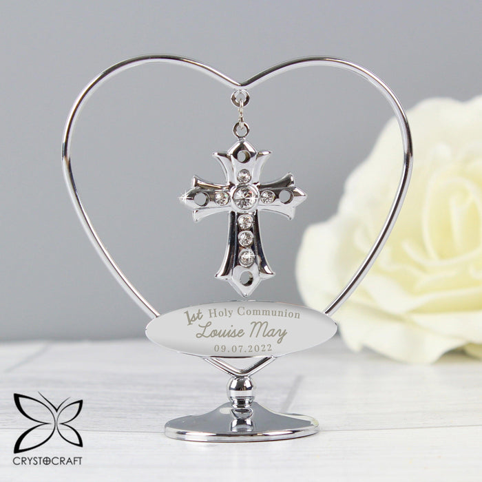 Personalised 1st Holy Communion Crystocraft Cross Ornament 