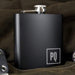Personalised Initials Monogrammed Black Hip Flask - Myhappymoments.co.uk