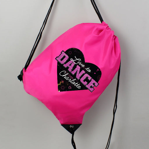 Personalised Live to Dance Pink Kit Bag