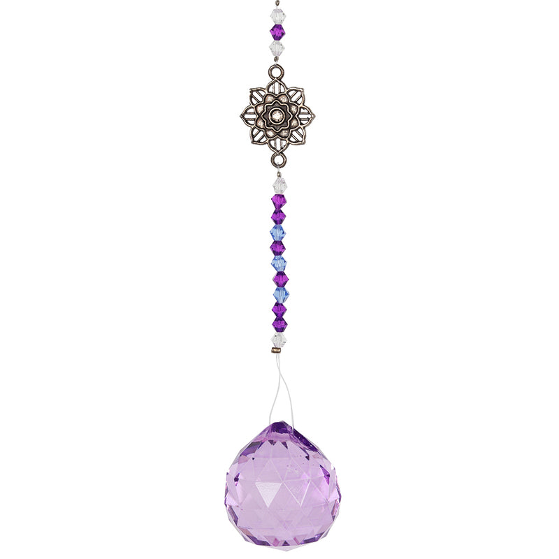 Purple Hanging Lotus Crystal
