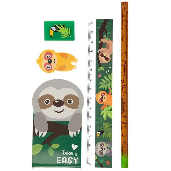 Sloth 5 Piece Stationery Set