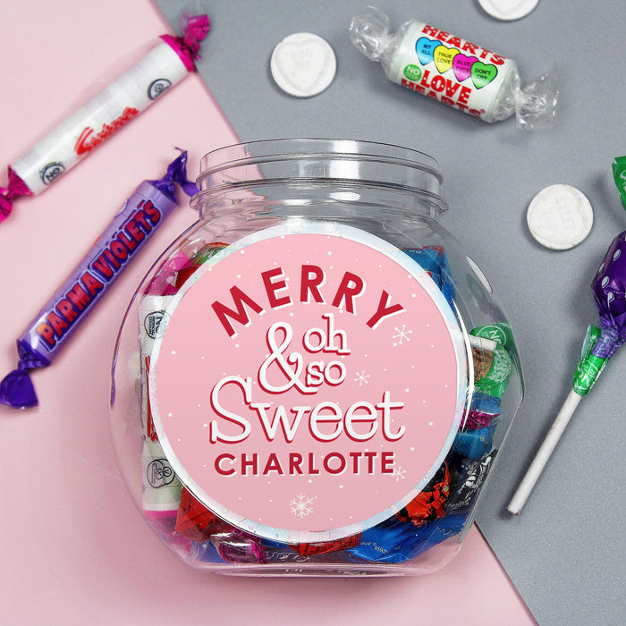 Personalised Merry & Oh So Sweet Jar