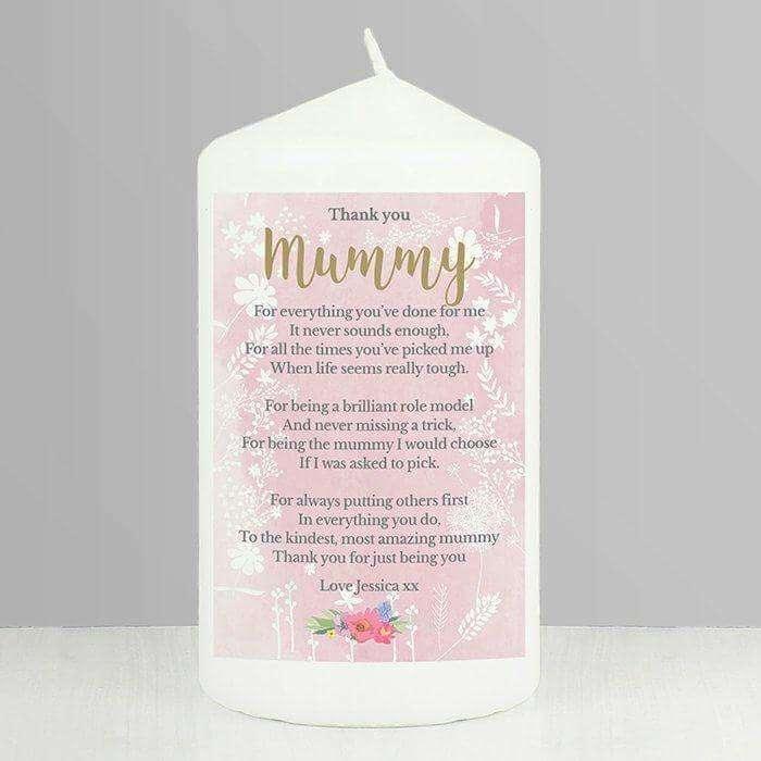 Personalised Floral Watercolour Candle - Myhappymoments.co.uk