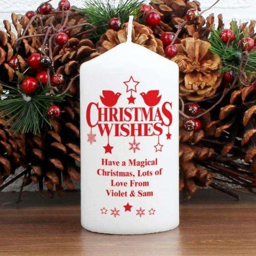 Personalised Christmas Wishes Candle - Myhappymoments.co.uk