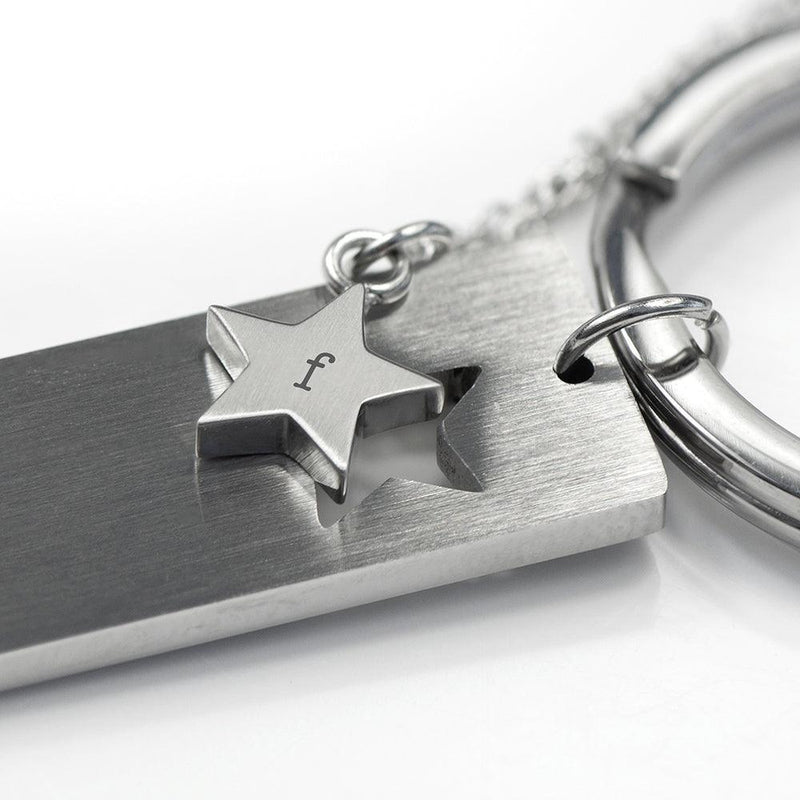 Personalised Lucky Star Necklace & Keyring Set