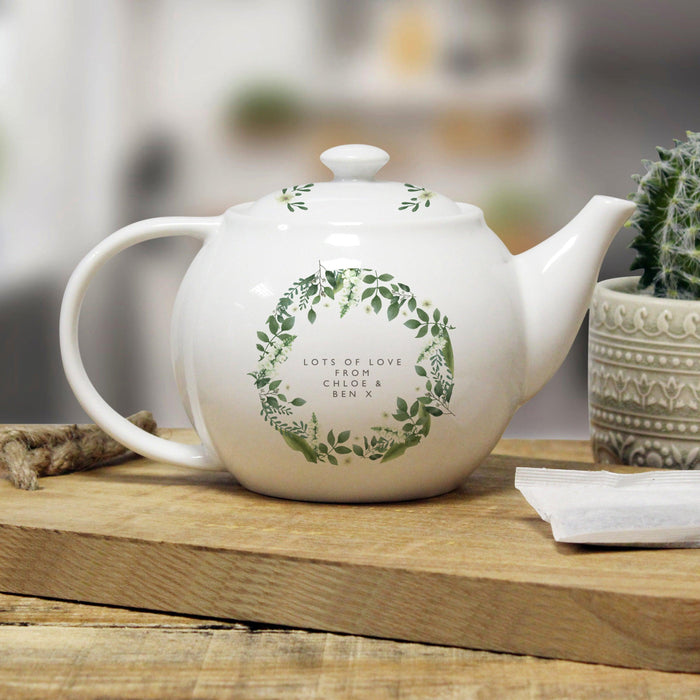 Personalised Floral Teapot