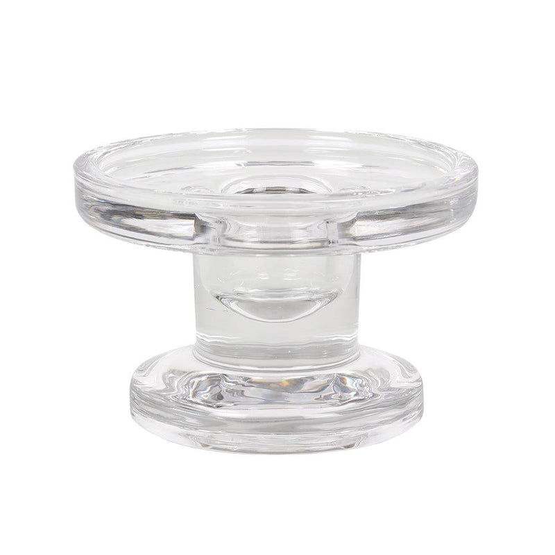 Round Double Ended Glass Candle Holder