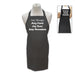 Personalised Black Apron, Personalise with Any Message Image 2