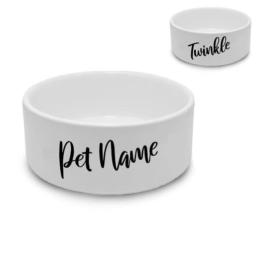 Personalised Cat Bowl with Slanted Name Image 2