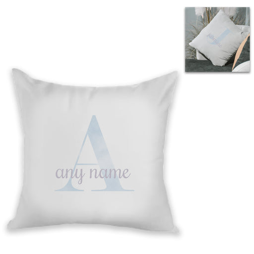 Personalised Cushion - Faded Initial and Name Design Image 1