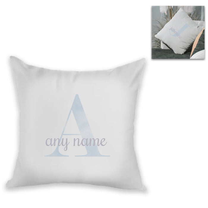 Personalised Cushion - Faded Initial and Name Design Image 2