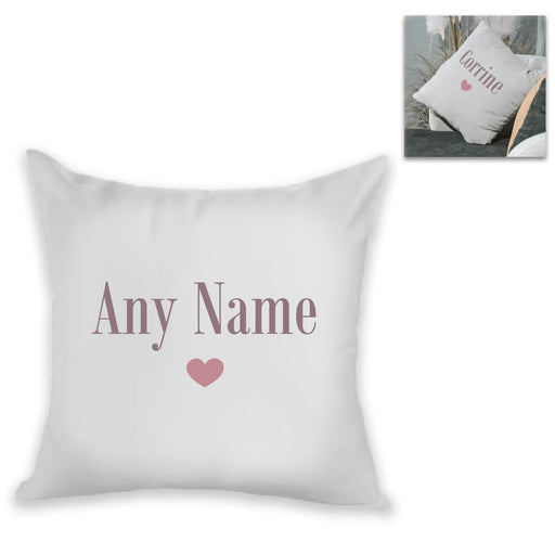 Personalised Cushion - Name with Heart Design Image 1