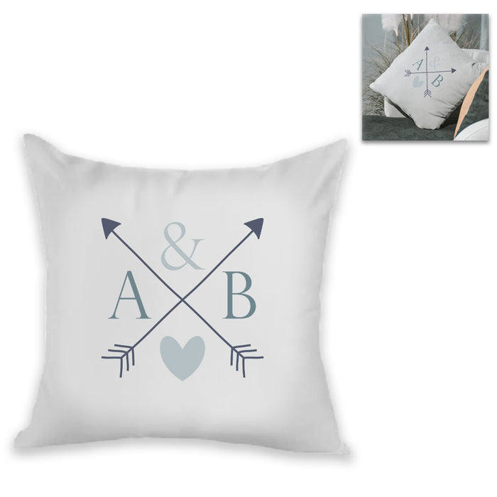 Personalised Cushion - Couple's Initials Design Image 1